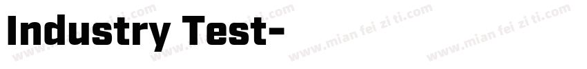Industry Test字体转换